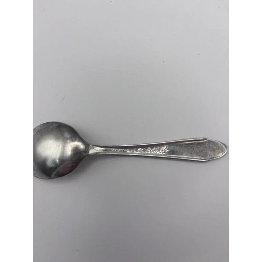 silver baby spoons vintage Gerber Large Shovel-style